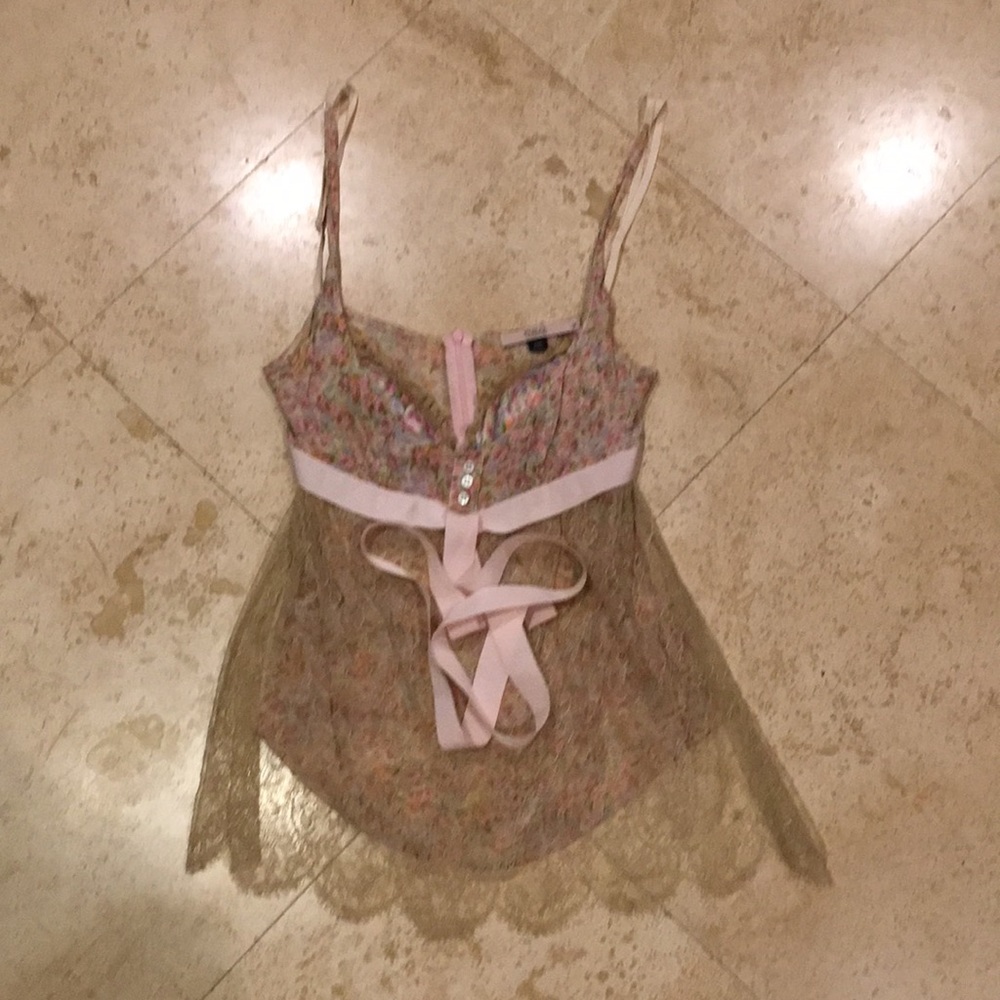 A beautiful light multi colored tank top